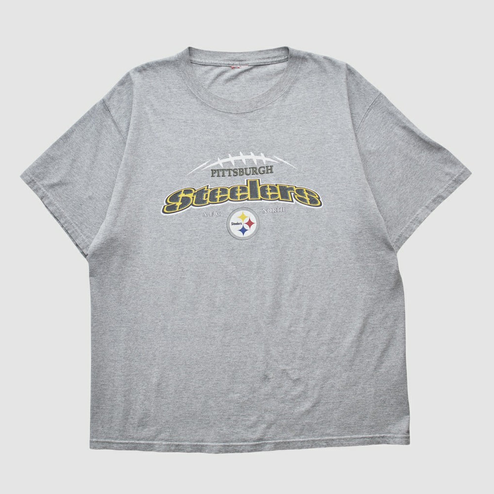 Pittsburgh Steelers 2000s T-shirt - Heather Gray Vintage discount