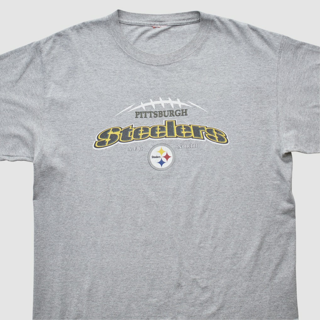 Pittsburgh Steelers 2000s T-shirt - Heather Gray Vintage discount