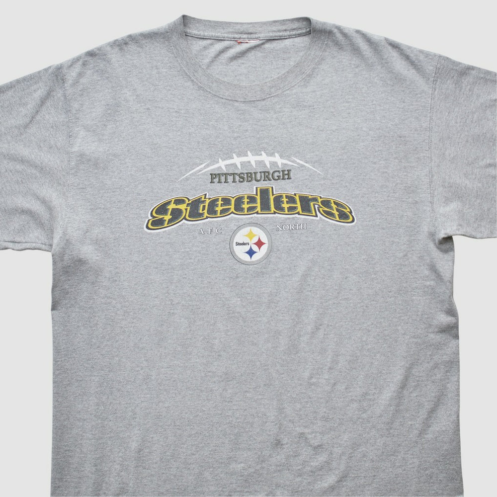 Pittsburgh Steelers 2000s T-shirt - Heather Gray Vintage discount