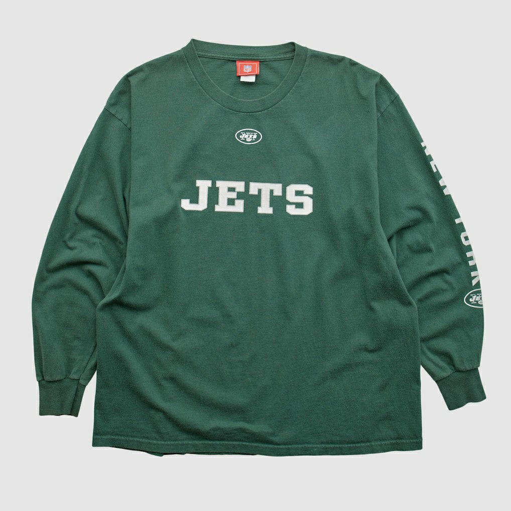 New York Jets NFL 2000s Long Sleeve T-shirt - Green Vintage cheap