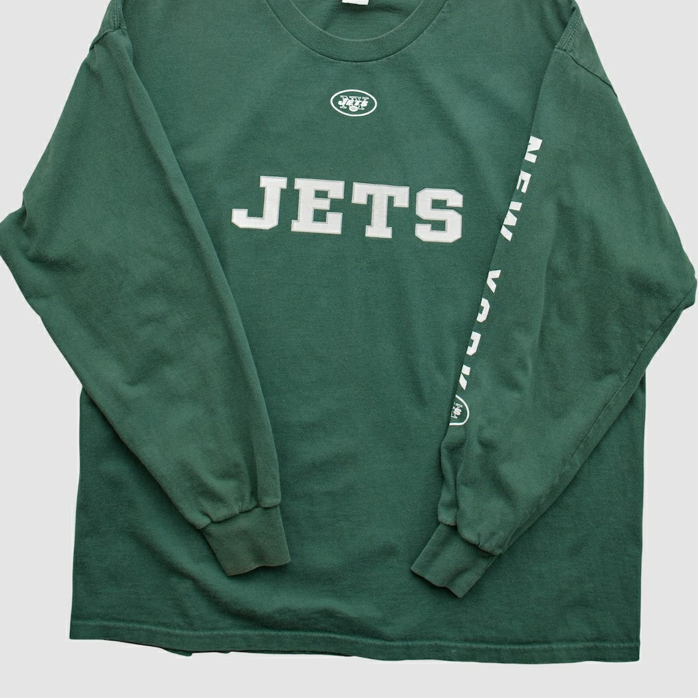 New York Jets NFL 2000s Long Sleeve T-shirt - Green Vintage cheap