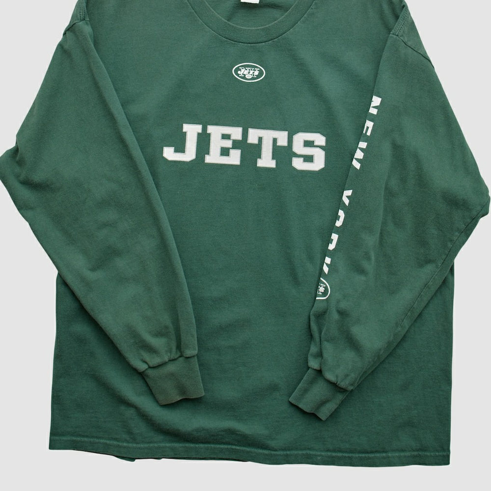 New York Jets NFL 2000s Long Sleeve T-shirt - Green Vintage cheap