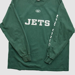 New York Jets NFL 2000s Long Sleeve T-shirt - Green Vintage cheap