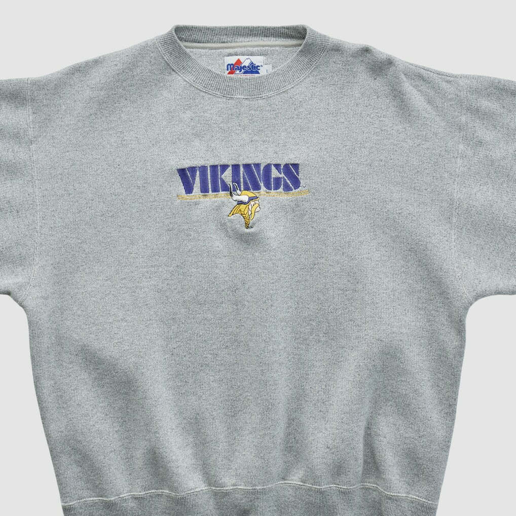Minnesota Vikings Majestic 2000s Pullover Sweatshirt - Heather Gray Vintage sale