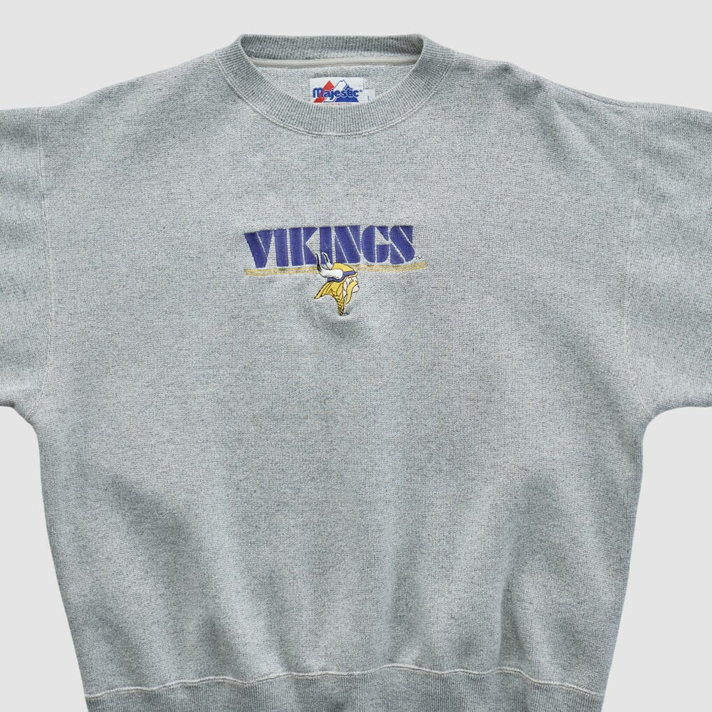 Minnesota Vikings Majestic 2000s Pullover Sweatshirt - Heather Gray Vintage sale