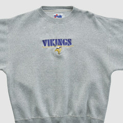 Minnesota Vikings Majestic 2000s Pullover Sweatshirt - Heather Gray Vintage sale