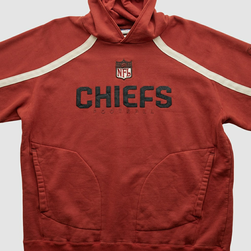 Kansas City Chiefs Reebok 2000s Hooded Pullover Sweatshirt - Red Vintage cheap