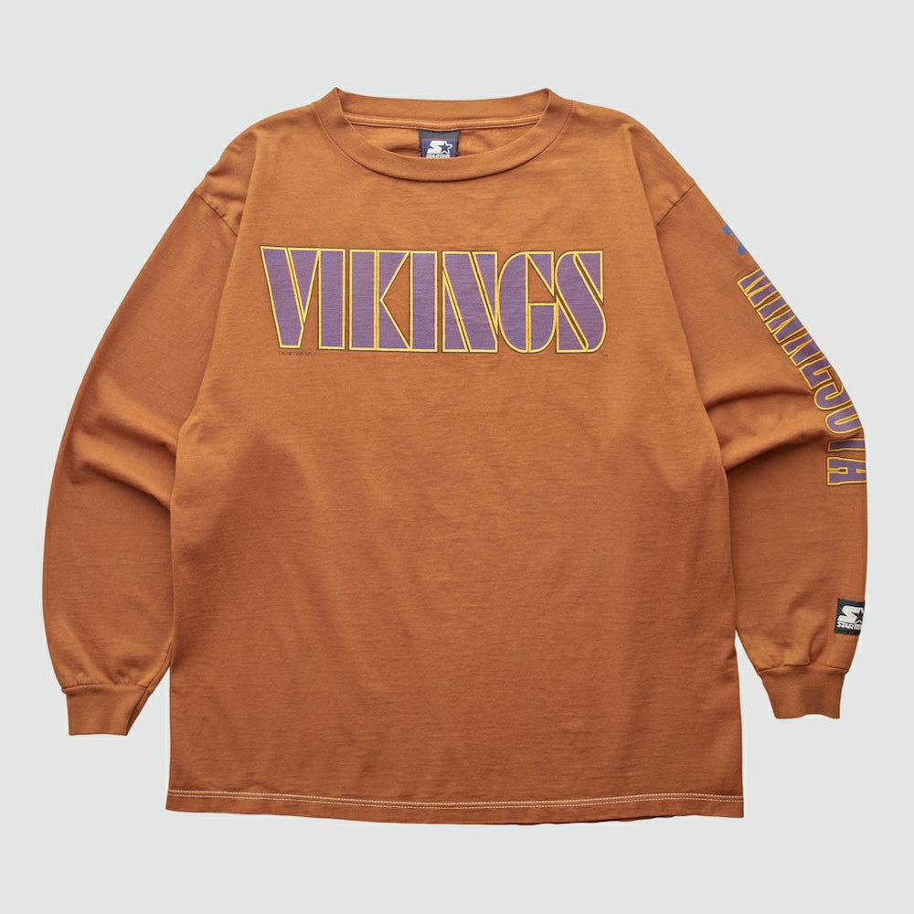 Minnesota Vikings Starter 90s Long Sleeve T-shirt - Clay Vintage for sale