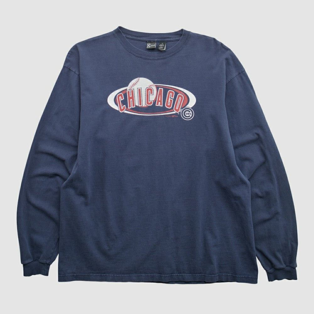 Chicago Cubs Gear For Sports 2000s Long Sleeve T-shirt Navy Vintage