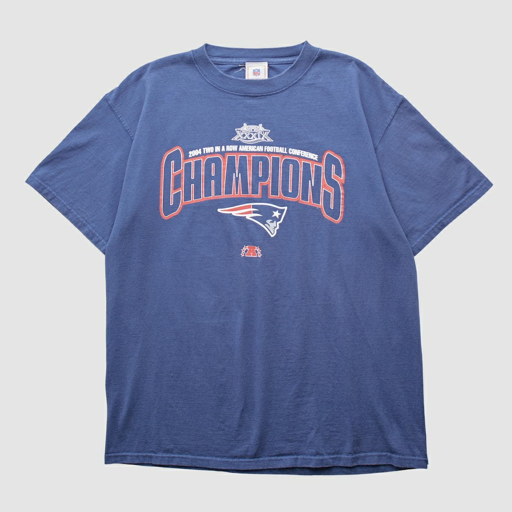 New England Patriots NFL 2004 T-shirt - Blue Vintage for sale