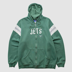 New York Jets Reebok 2000s Hooded Full Zip Sweatshirt - Green Vintage outlet