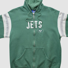 New York Jets Reebok 2000s Hooded Full Zip Sweatshirt - Green Vintage outlet