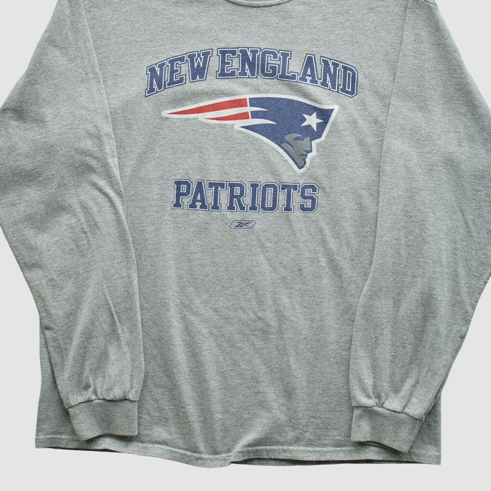 New England Patriots NFL 2000s Long Sleeve T-shirt - Heather Gray Vintage on sale