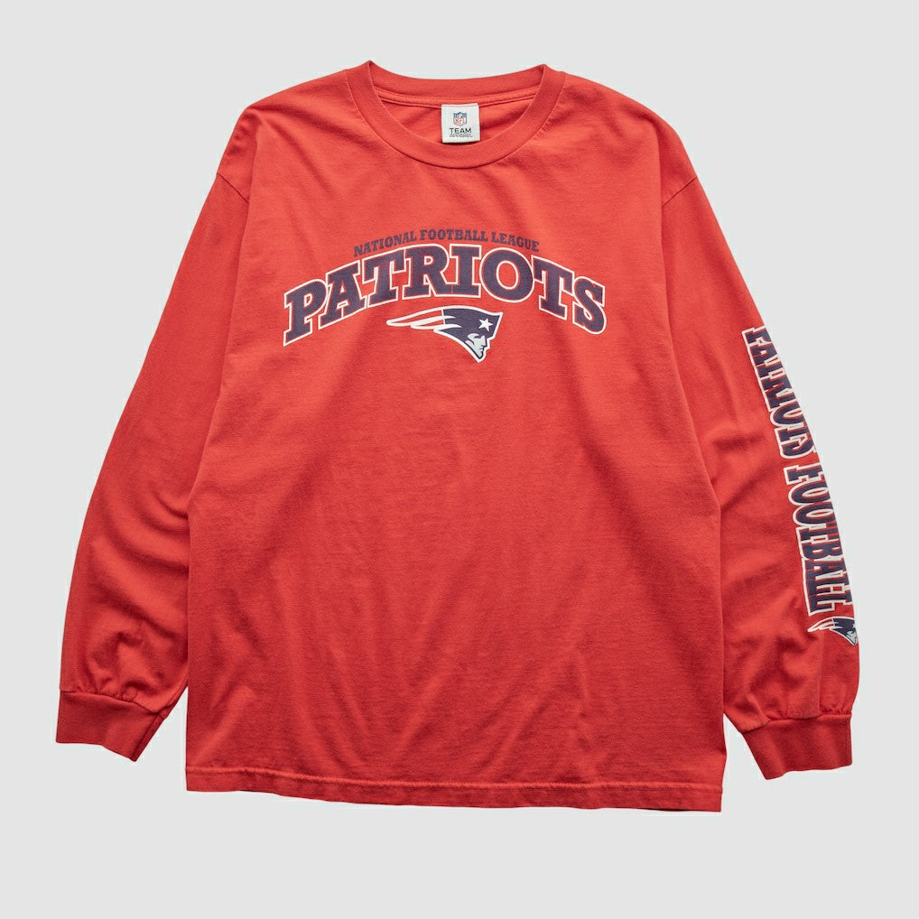 New England Patriots NFL 2010s Long Sleeve T-shirt - Red Vintage discount
