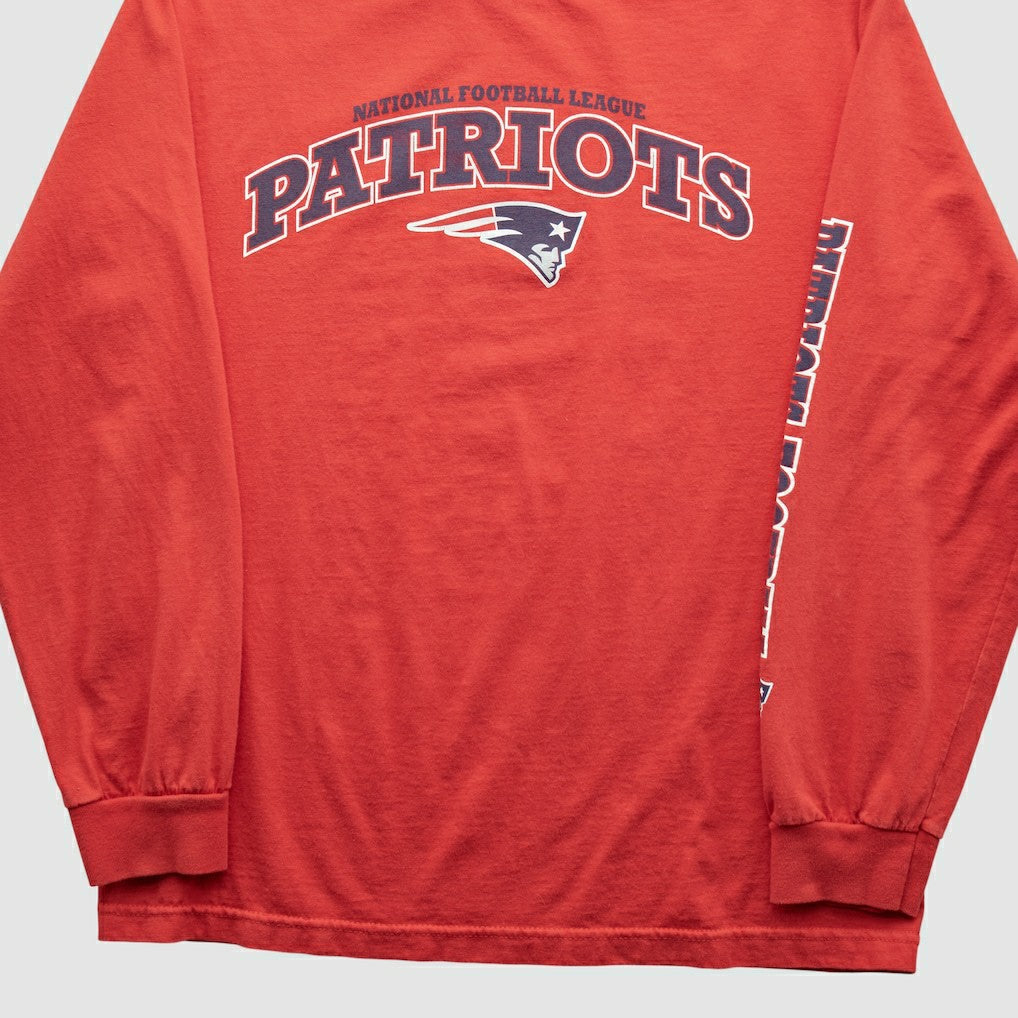 New England Patriots NFL 2010s Long Sleeve T-shirt - Red Vintage discount