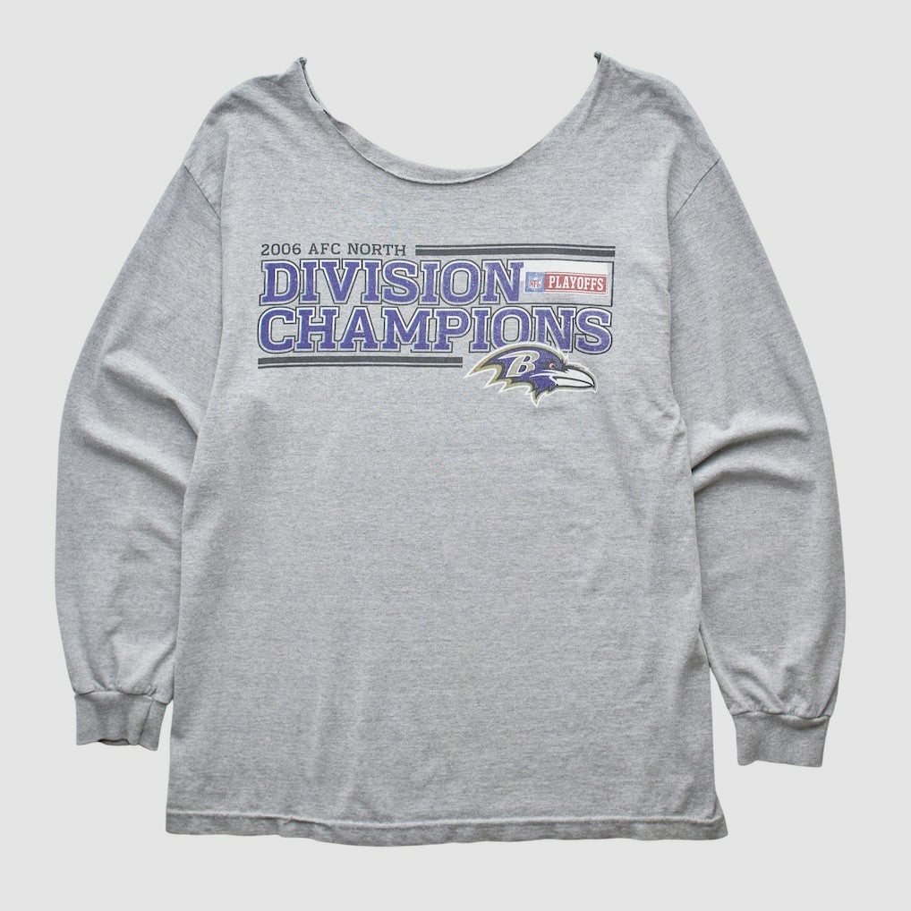 Baltimore Ravens 2006 Long Sleeve T-shirt - Heather Gray Vintage outlet