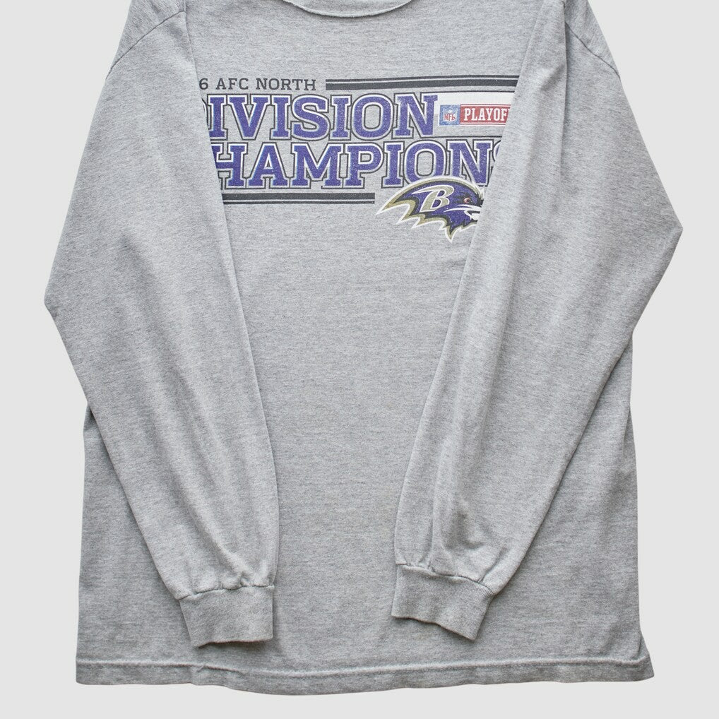 Baltimore Ravens 2006 Long Sleeve T-shirt - Heather Gray Vintage outlet