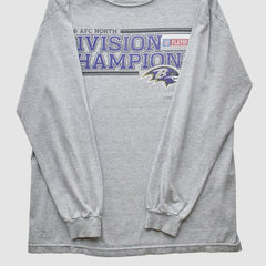 Baltimore Ravens 2006 Long Sleeve T-shirt - Heather Gray Vintage outlet