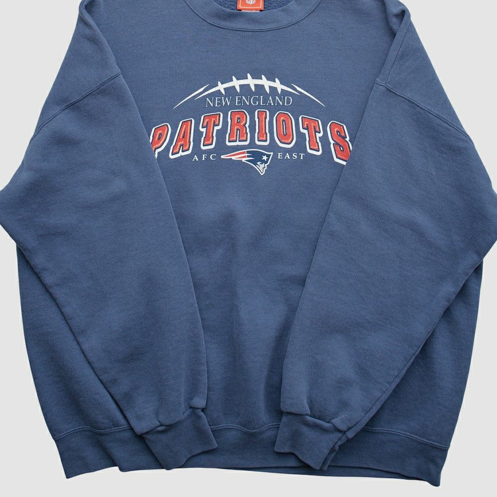 New England Patriots NFL 2000s Pullover Sweatshirt - Navy Vintage discount
