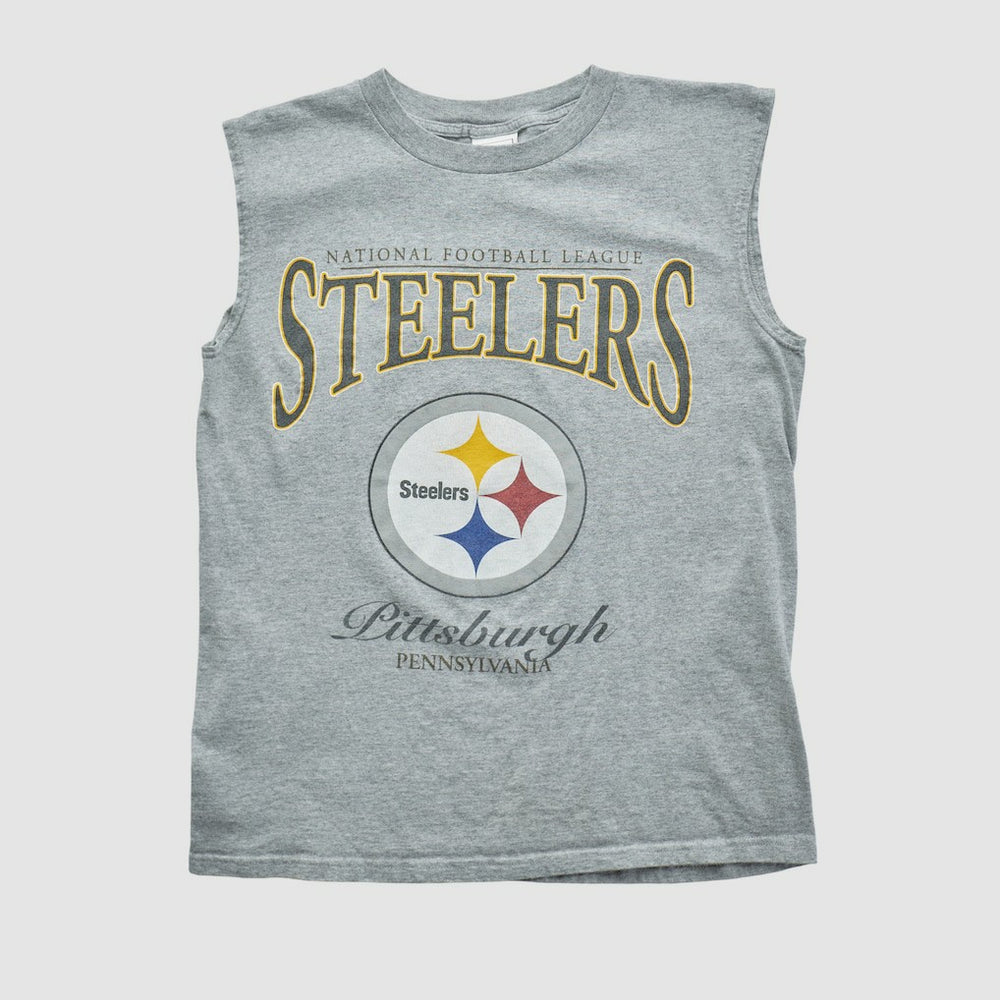 Pittsburgh Steelers 2000s Tank - Heather Gray Vintage cheap