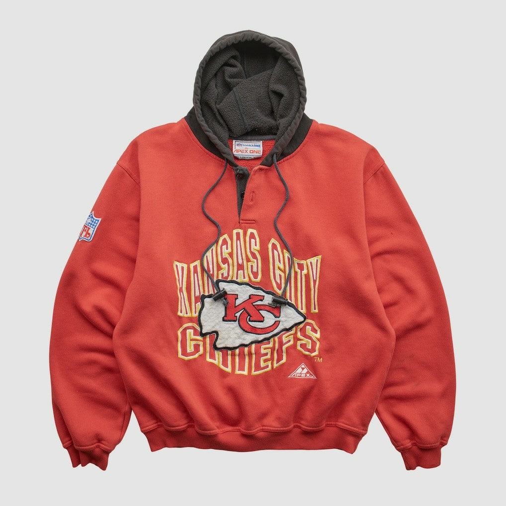 Kansas City Chiefs Pro Line 90s Hooded Pullover Sweatshirt - Red Vintage sale
