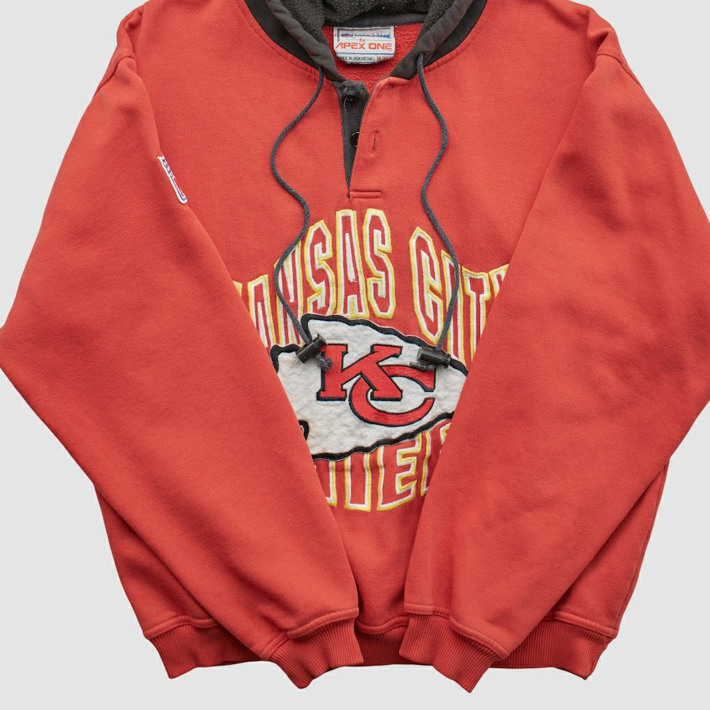Kansas City Chiefs Pro Line 90s Hooded Pullover Sweatshirt - Red Vintage sale