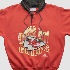 Kansas City Chiefs Pro Line 90s Hooded Pullover Sweatshirt - Red Vintage sale
