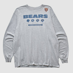 Chicago Bears Reebok 2000s Long Sleeve T-shirt - Heather Gray Vintage sale