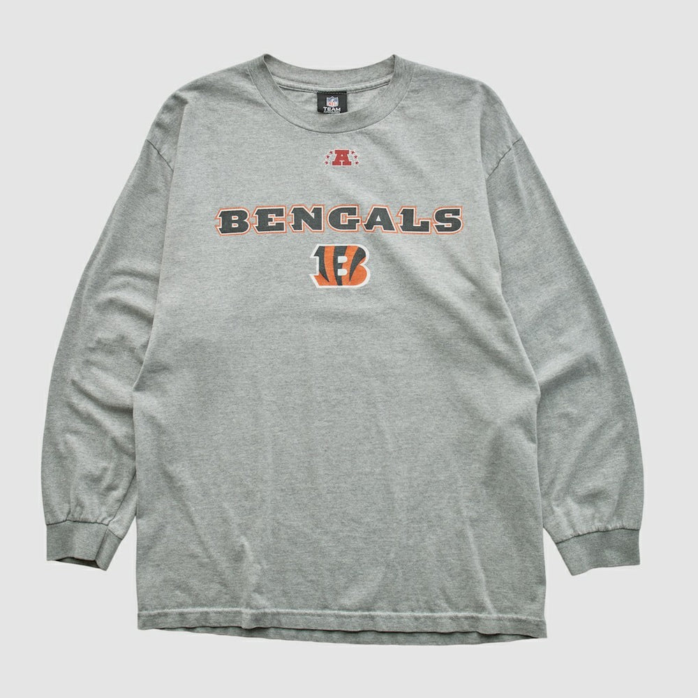 Cincinnati Bengals NFL 2010s Long Sleeve T-shirt - Heather Gray Vintage outlet