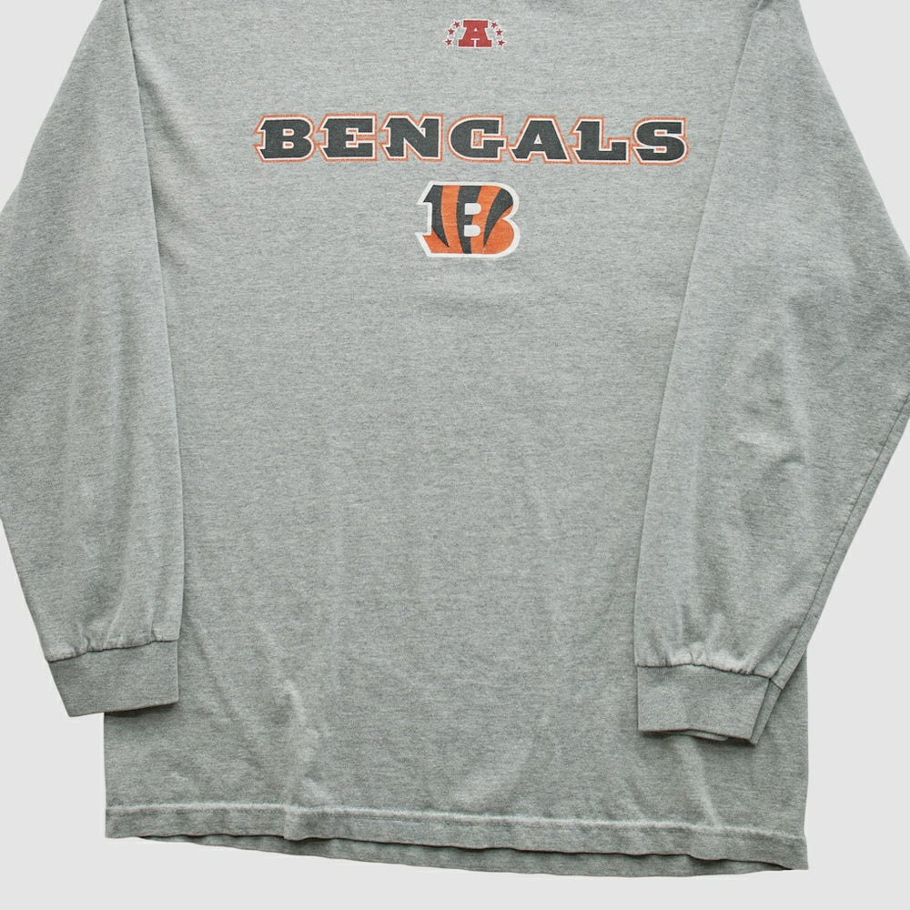 Cincinnati Bengals NFL 2010s Long Sleeve T-shirt - Heather Gray Vintage outlet