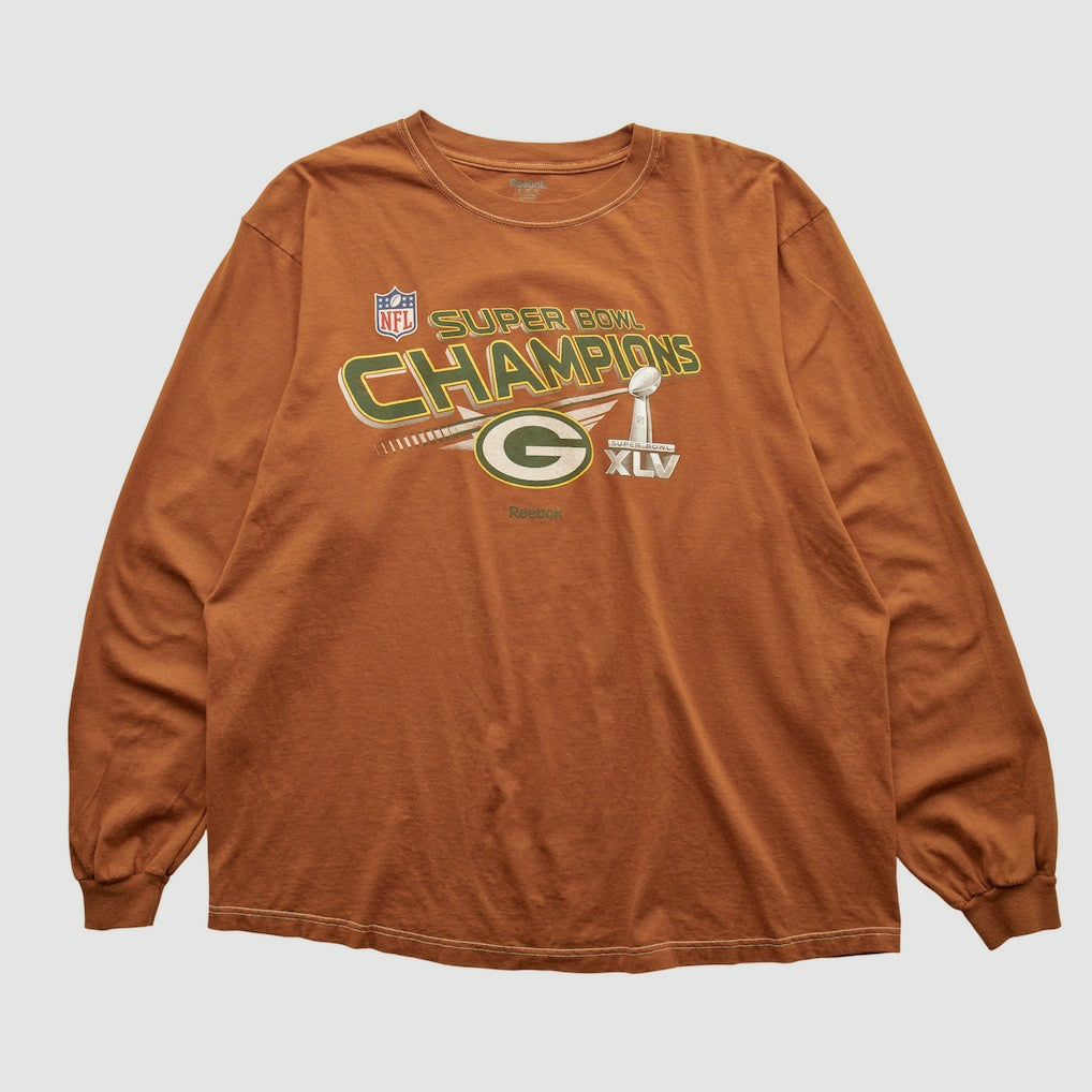 Super Bowl Champions XLV Reebok 2011 Long Sleeve T-shirt - Clay Vintage cheap