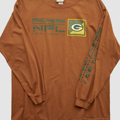 Green Bay Packers NFL 2000s Long Sleeve T-shirt - Clay Vintage cheap