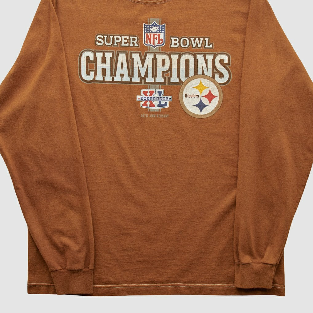 Super Bowl Champions Reebok 2006 Long Sleeve T-shirt - Clay Vintage outlet