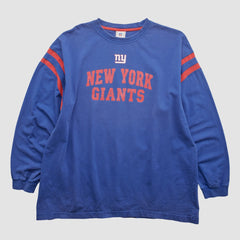 New York Giants NFL 2000s Long Sleeve T-shirt - Blue Vintage on sale