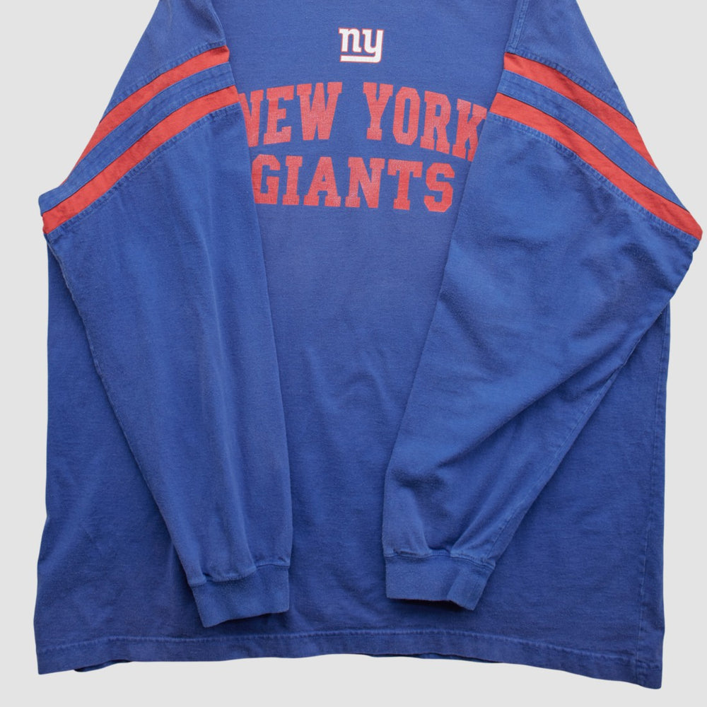 New York Giants NFL 2000s Long Sleeve T-shirt - Blue Vintage on sale