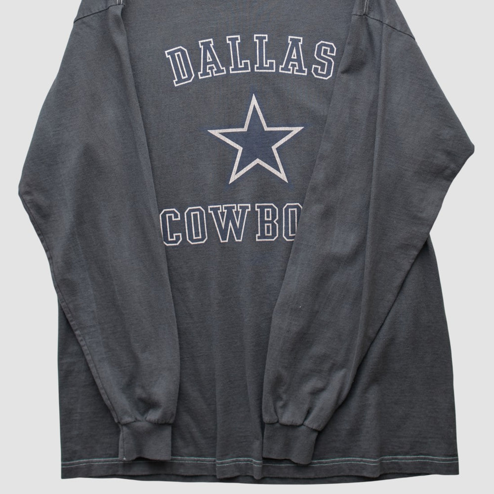 Dallas Cowboys Reebok 2000s Long Sleeve T-shirt - Charcoal Vintage discount