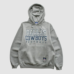 Dallas Cowboys Reebok 2000s Hooded Pullover Sweatshirt - Heather Gray Vintage cheap