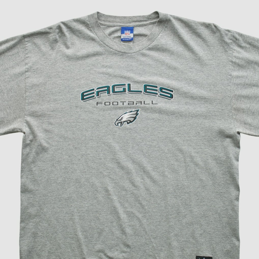 Philadelphia Eagles Reebok 2000s Long Sleeve T-shirt - Heather Gray Vintage discount