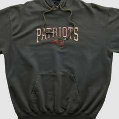 New England Patriots NFL 2000s Hooded Pullover Sweatshirt - Black Vintage cheap