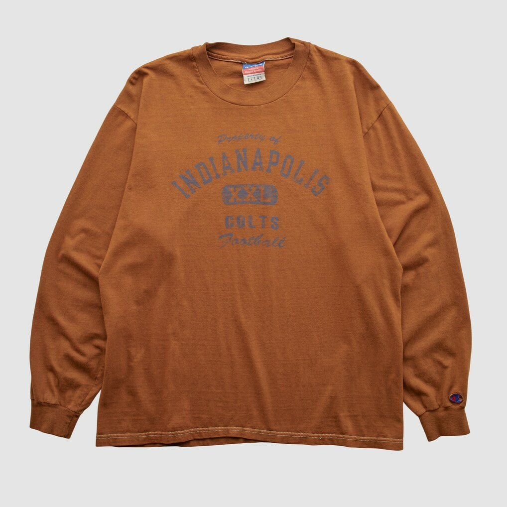 Indianapolis Colts Champion 2000s Long Sleeve T-shirt - Clay Vintage cheap