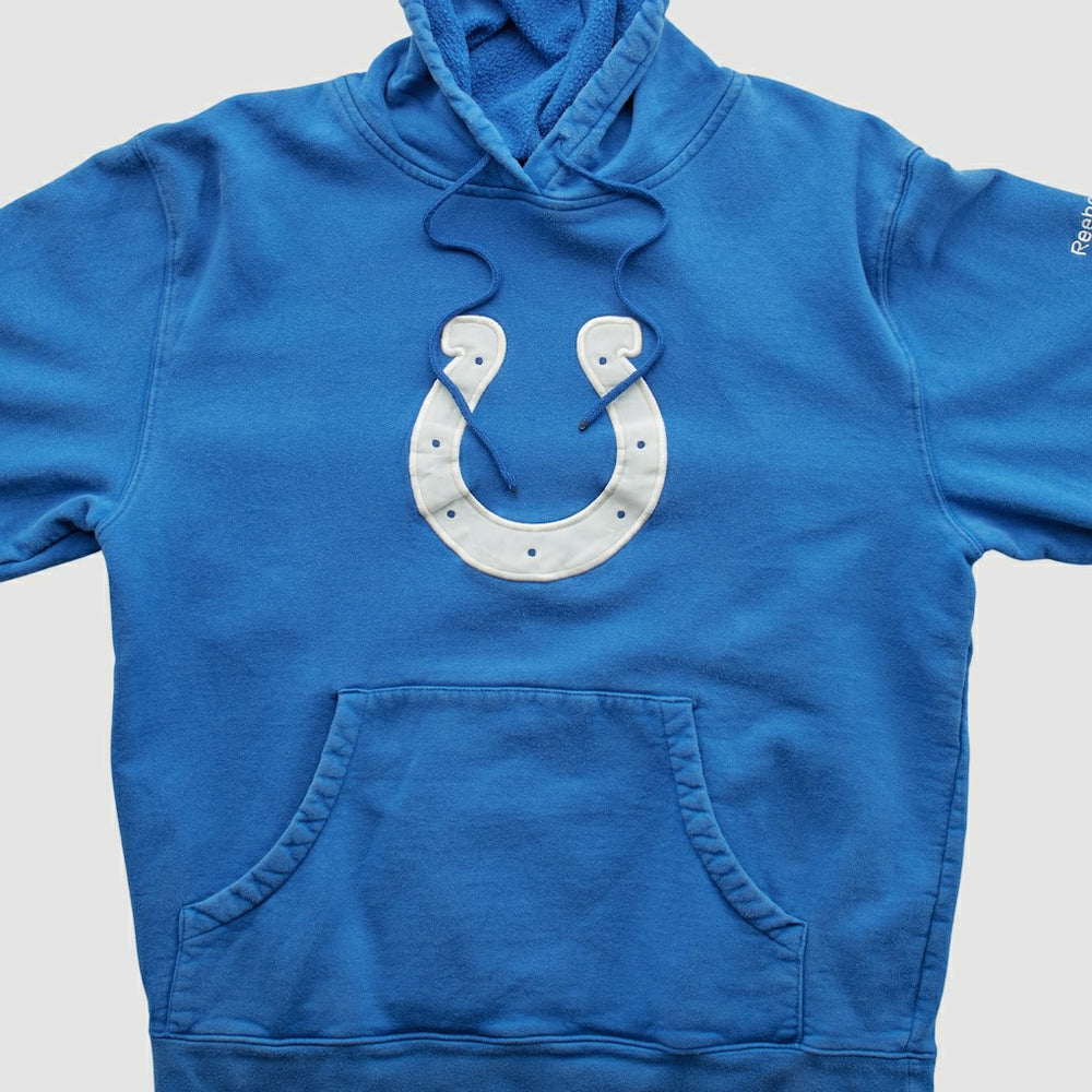 Indianapolis Colts Reebok 2000s Hooded Pullover Sweatshirt - Blue Vintage online
