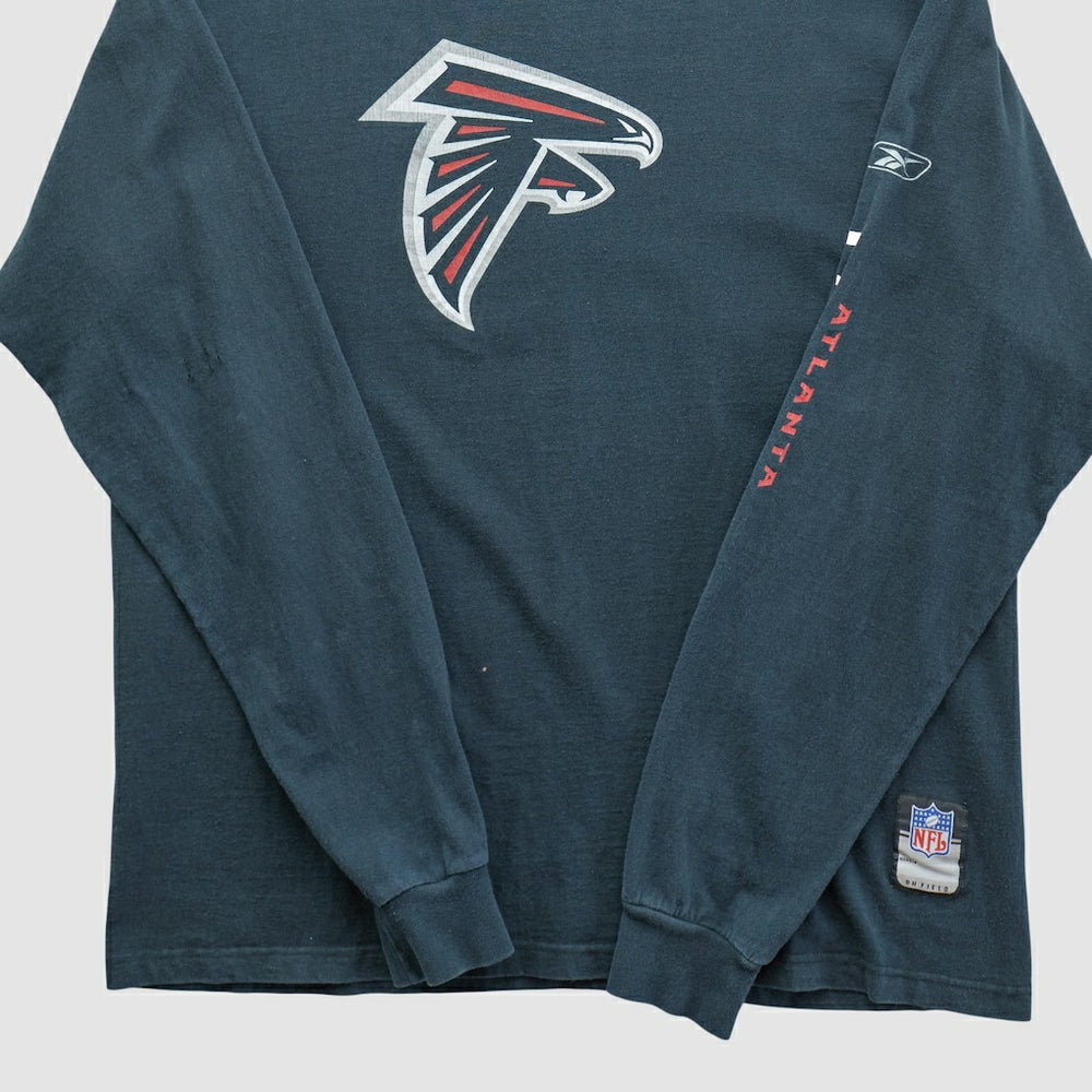 Atlanta Falcons Reebok 2000s Long Sleeve T-shirt - Black Vintage sale