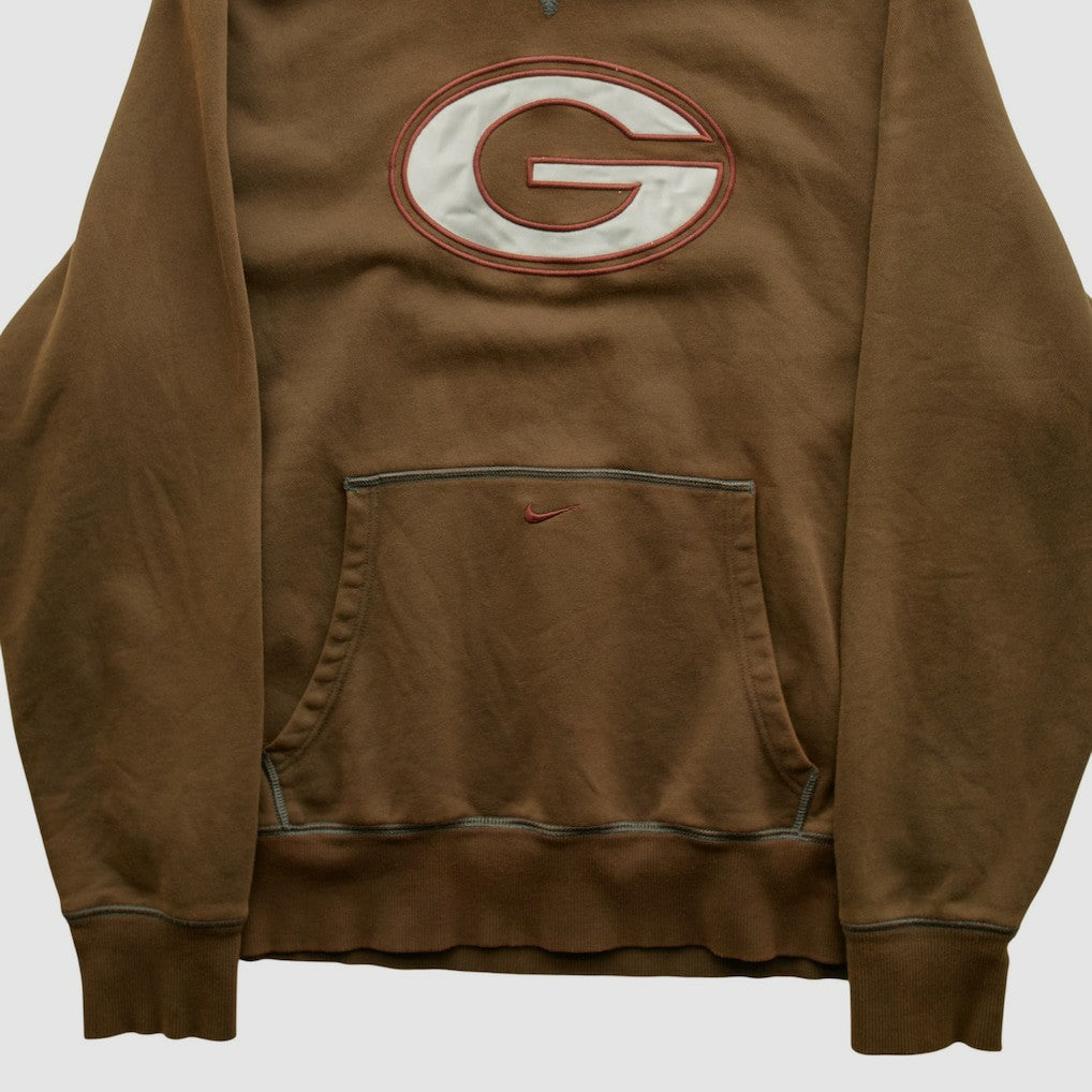 Green Bay Packers 2000s Hooded Pullover Sweatshirt - Brown Vintage on sale
