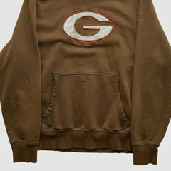 Green Bay Packers 2000s Hooded Pullover Sweatshirt - Brown Vintage on sale