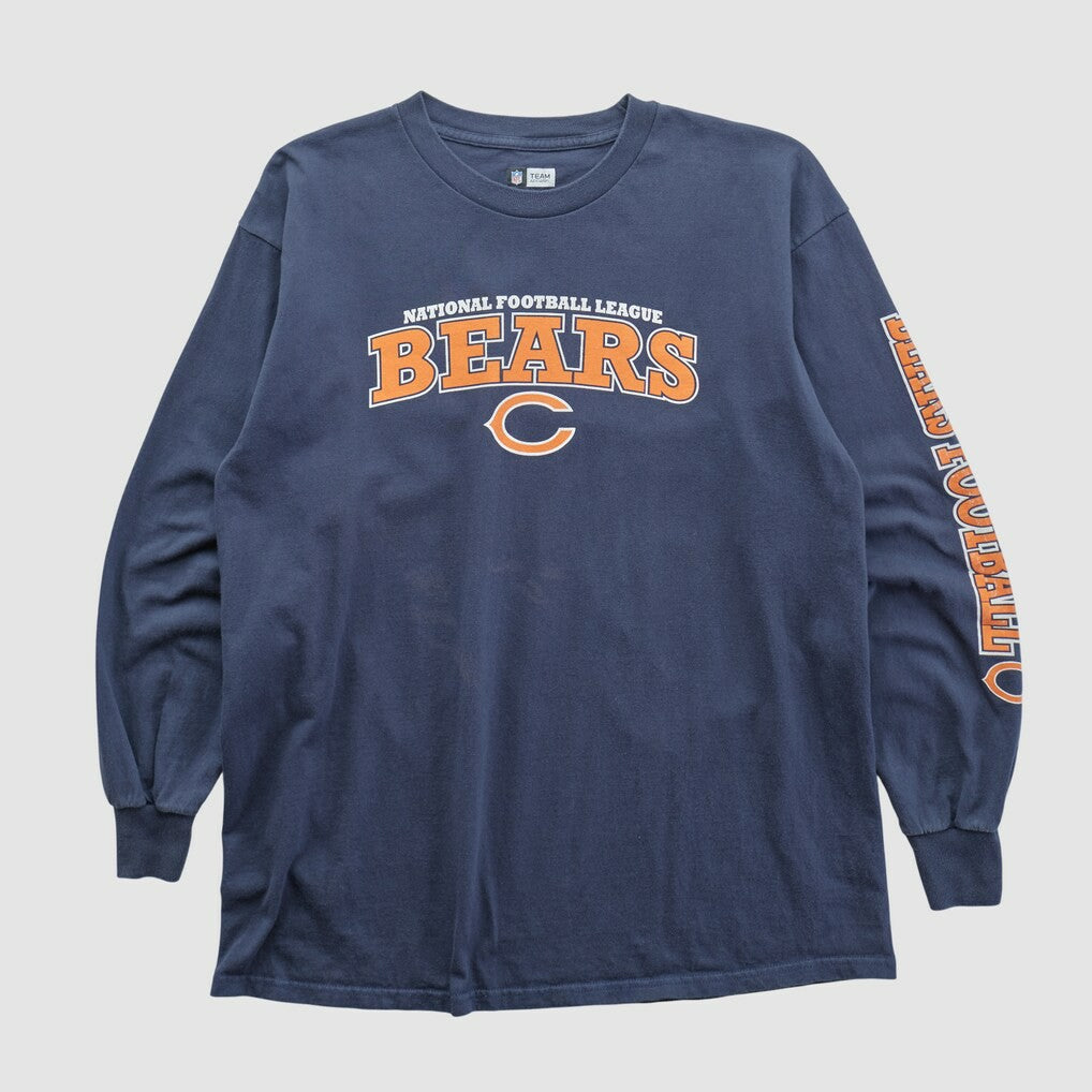 Chicago Bears NFL 2010s Long Sleeve T-shirt - Navy Vintage sale