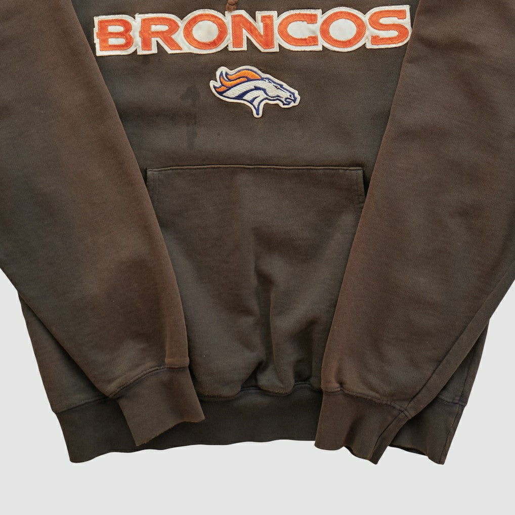 Denver Broncos Majestic 2000s Hooded Pullover Sweatshirt - Brown Vintage outlet