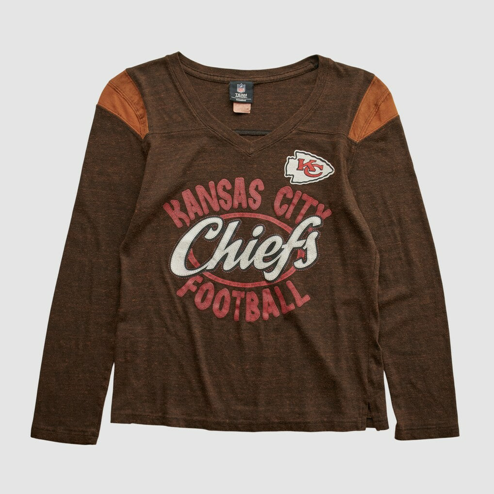 Kansas City Chiefs NFL 2010s Long Sleeve T-shirt - Brown Vintage sale