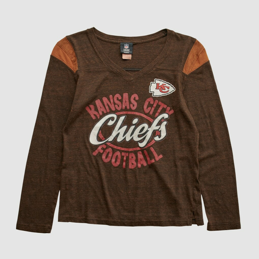 Kansas City Chiefs NFL 2010s Long Sleeve T-shirt - Brown Vintage sale