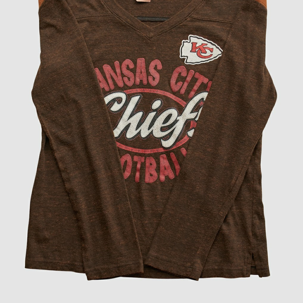 Kansas City Chiefs NFL 2010s Long Sleeve T-shirt - Brown Vintage sale