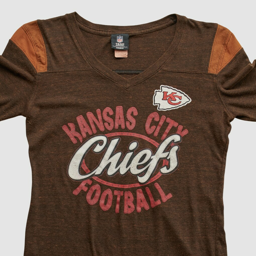 Kansas City Chiefs NFL 2010s Long Sleeve T-shirt - Brown Vintage sale